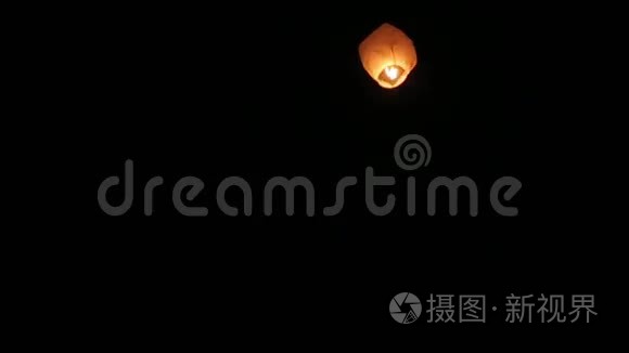 夜空中的中国灯笼视频