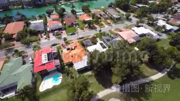 空中视频迈阿密海滩家园视频