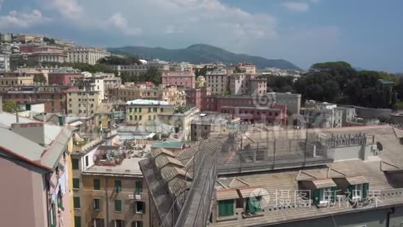 热那亚市全景视频