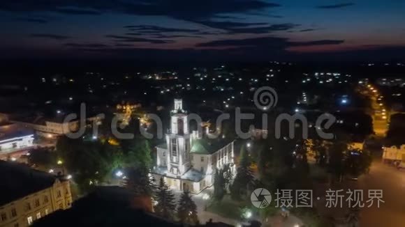 夜间桑博乌克兰高空超移视频视频