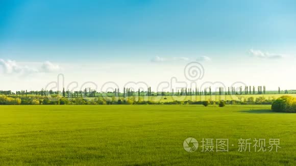 乡村景观随着绿地的流逝而消失视频