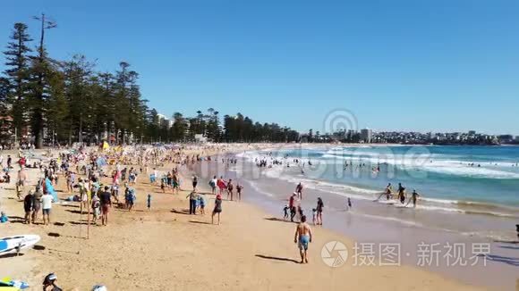 澳大利亚悉尼曼利海滩夏季早晨视频
