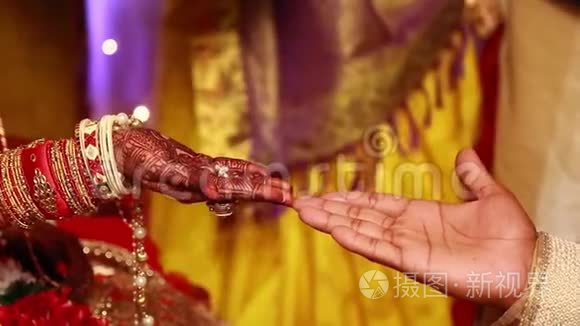 印度教印度婚礼仪式视频