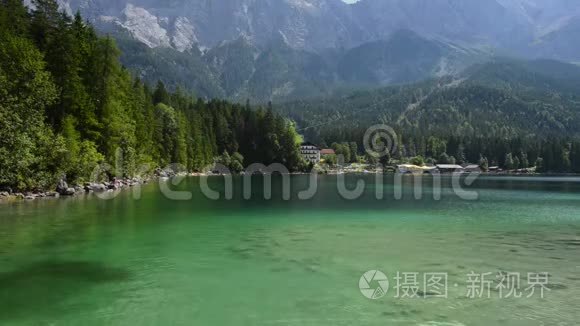 德国巴伐利亚的埃布西湖风景区视频