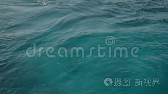 特写海洋水的质感，海洋.. 慢动作