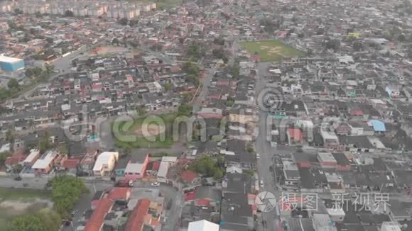 巴西里约热内卢棚户区鸟瞰图视频