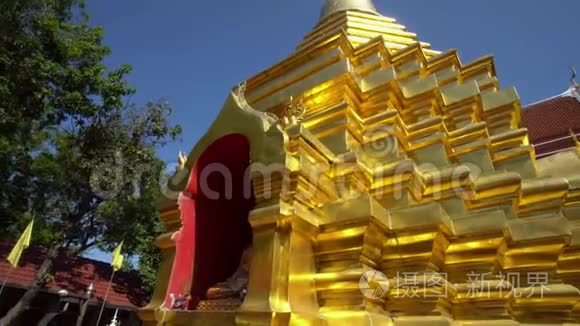 漫步在泰国的亚洲佛教金坛视频