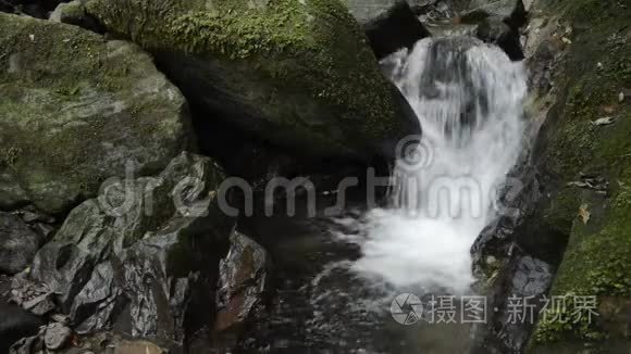 飘落的白色狭窄的小溪