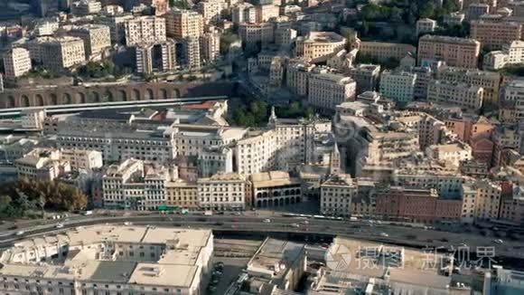 热那亚的城市景观视频