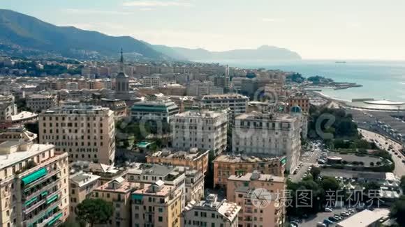 热那亚的城市景观视频