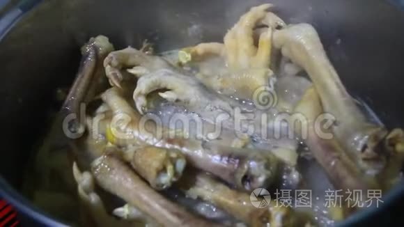 鸡脚的食物视频