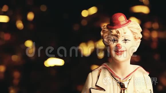 小丑肖像人物镜头假期视频