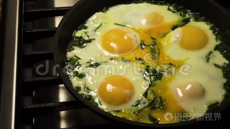 用韭菜煎鸡蛋视频