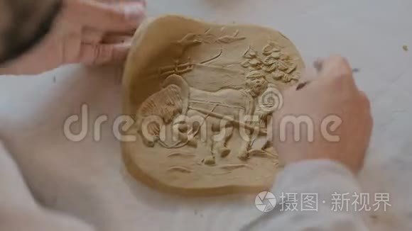 波特制作粘土邮票图片视频