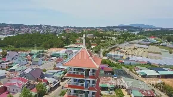 越南城现代天主教钟楼视频