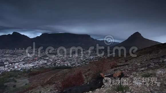 俯瞰南非开普敦的桌山图片视频