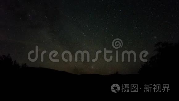 夜空中的银河视频