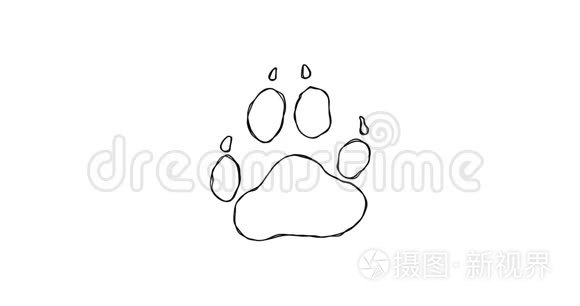 狗爪纹素描抖动.短视频