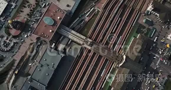 火车站的空中记录视频