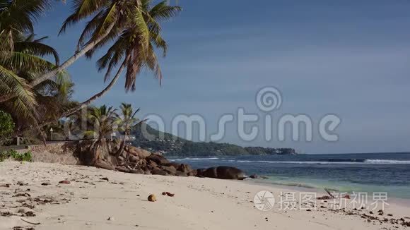 塞舌尔的天堂海滩视频