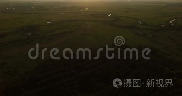 俄罗斯夜景的鸟瞰图视频