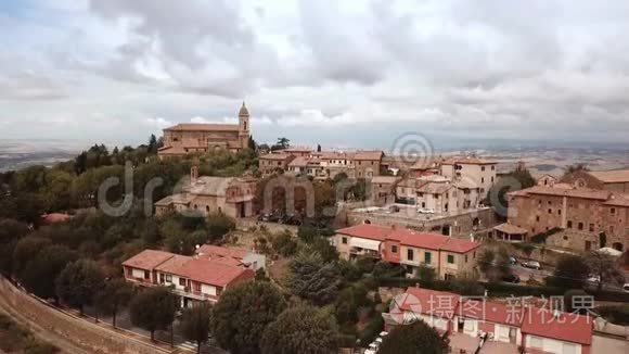 意大利蒙塔林市布鲁内洛的风景视频