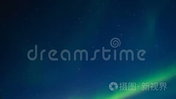 夜空中北极光的高清时间流逝视频