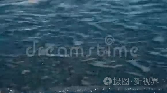 在海岸湿沙上洗涤的水晶波视频