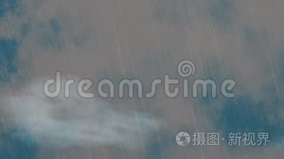 暗蓝色的天空云雨