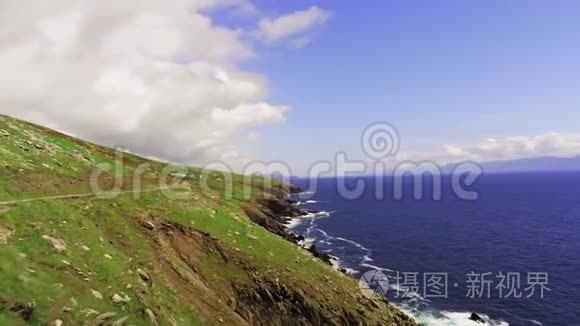 沿爱尔兰定乐半岛海岸线飞行视频