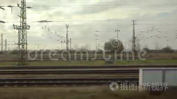 火车旅程窗口视图视频