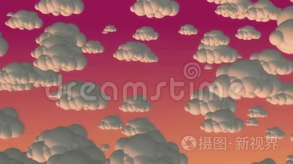 夜空中的卡通飞云视频