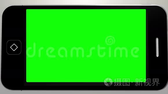 手动使用智能手机与绿色屏幕视频