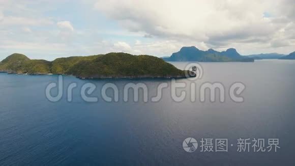 热带岛屿，鸟瞰图.. 埃尔尼多