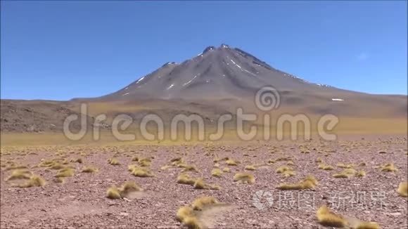 智利阿塔卡马沙漠的景观和山脉视频