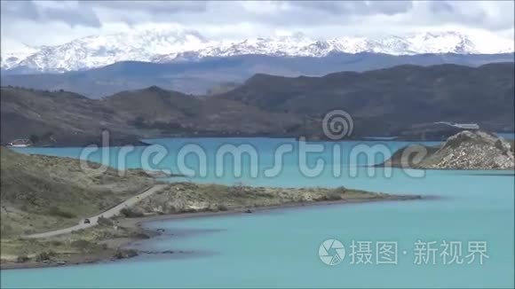 智利巴塔哥尼亚的景观和冰川视频