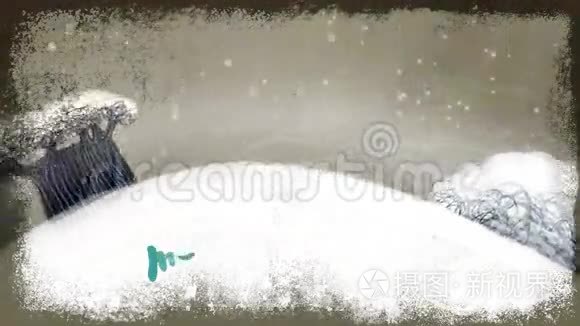 节日背景下的圣诞快乐动画视频