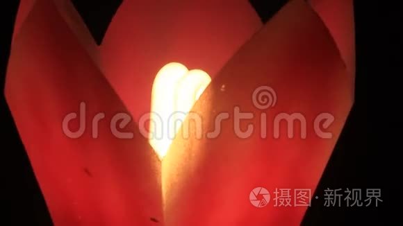 传统节日中的蜡烛视频
