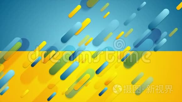 蓝黄对比科技公司视频动画视频