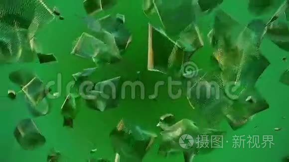绿色抽象飞片视频