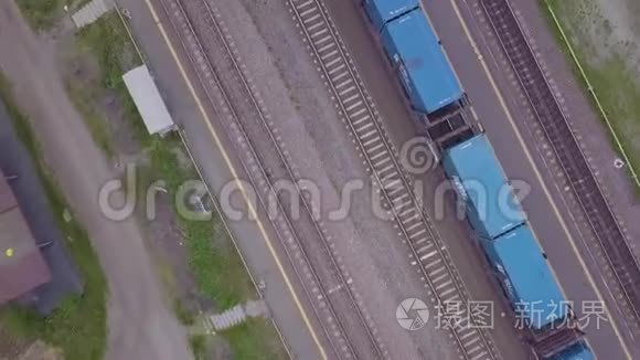 列车及列车轨道航摄影像视频