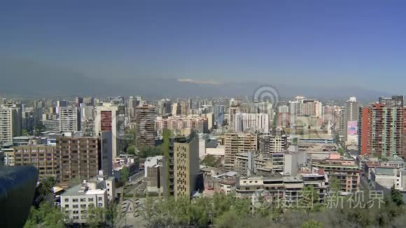 智利圣地亚哥的城市景观视频