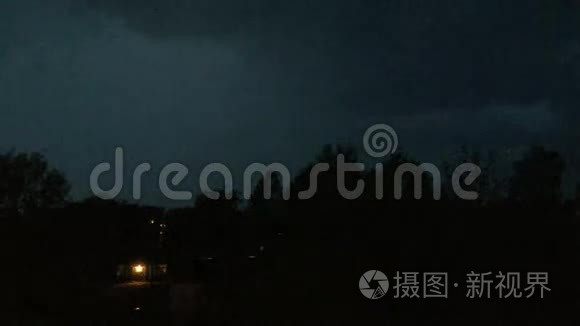 夜间雷雨时间推移.