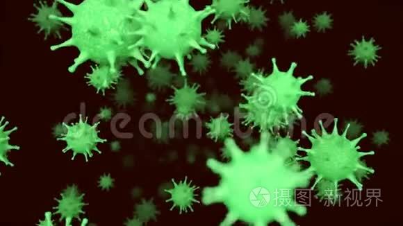 血液中致命的细菌病毒细胞视频