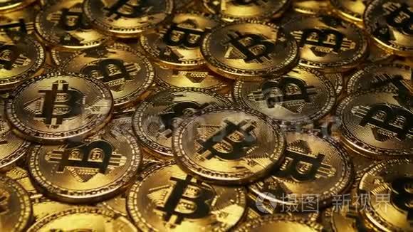 一堆黄金比特币密码货币视频