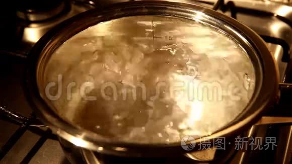 用不锈钢砂锅煮水视频