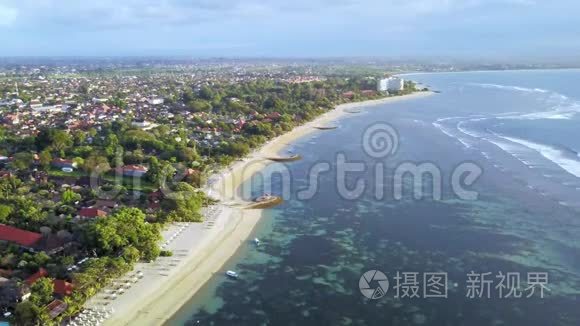 巴厘岛努沙杜瓦海滩空中风光视频