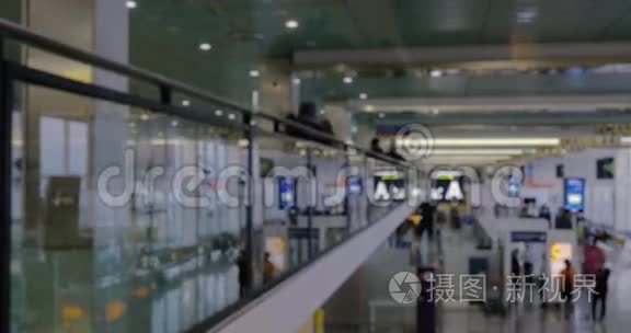 机场人流的时间视频