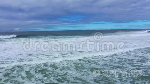 葡萄牙大西洋沿岸的野生海水视频