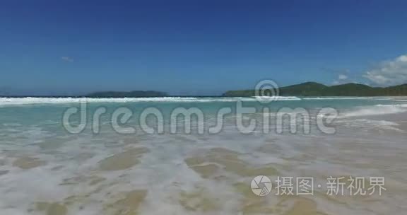 海滩上的海浪视频